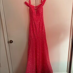 Stunning Pink Glitter Gown